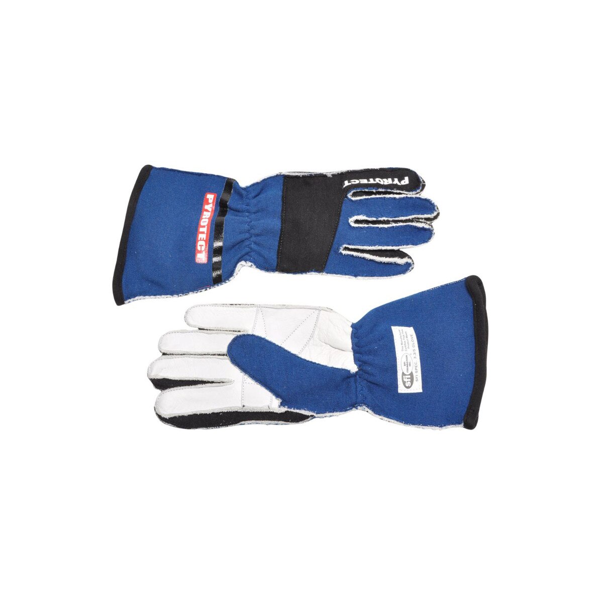 Pyrotect Driving Gloves, Pro Reverse Stitch 2 Layer, Blue/Black, XX-Small, SFI 3.3/5