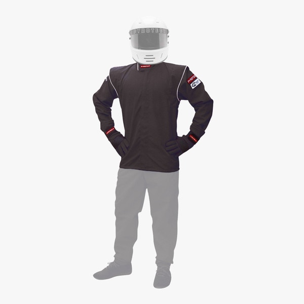 Pyrotect Driving Jacket, Junior Deluxe, Single Layer, Black, Small, SFI 3.2A/1