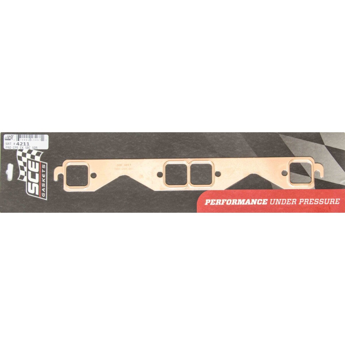 SCE Pro Copper header gasket set 1.440 x 1.450 square port copper small block Chevy pair /