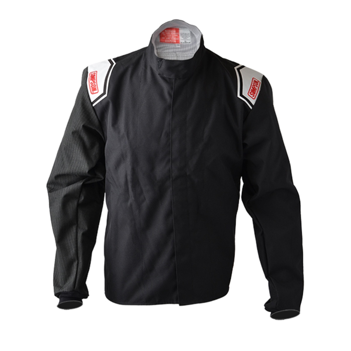 Simpson Driving Jacket, Apex Karting Series, Black, Large, Poly Duck Fabric w/ CarbonX Sleeve