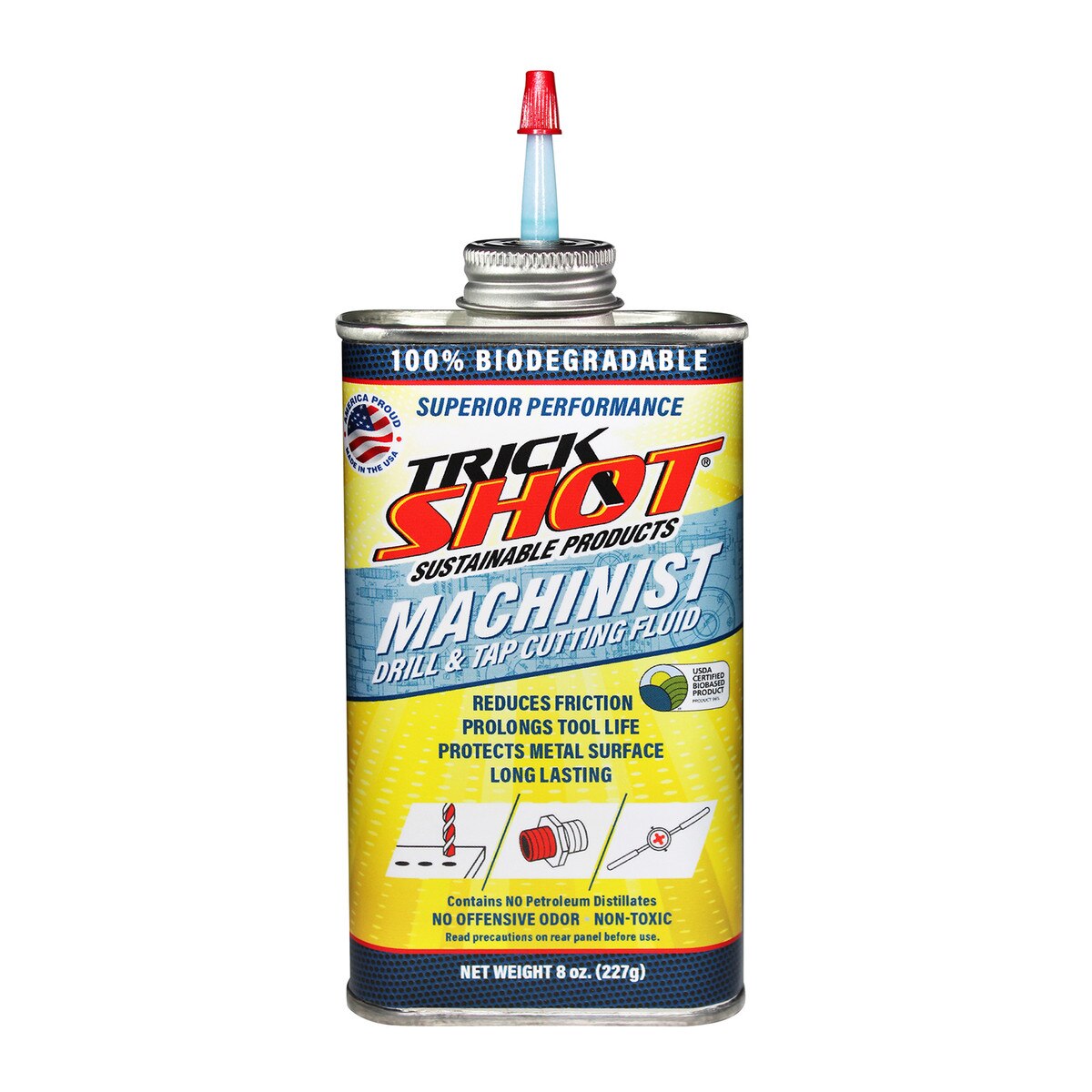 Trick Shot Machinist Drill & Tap Cutting Fluid, 100% Biodegradable, 8 oz. Can