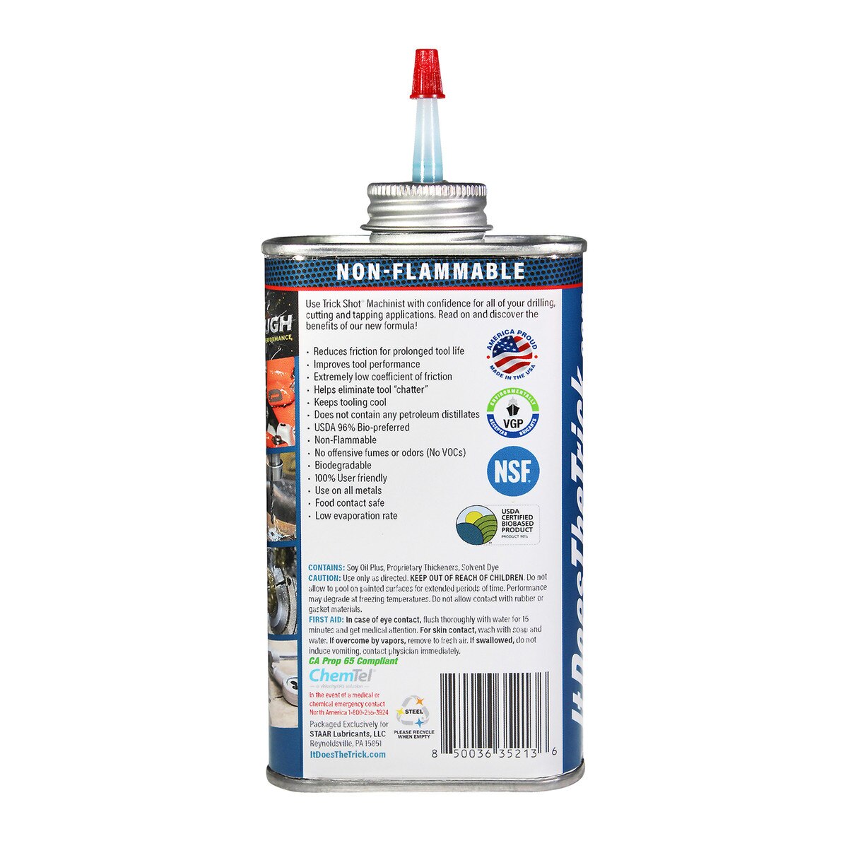 Trick Shot Machinist Drill & Tap Cutting Fluid, 100% Biodegradable, 8 oz. Can