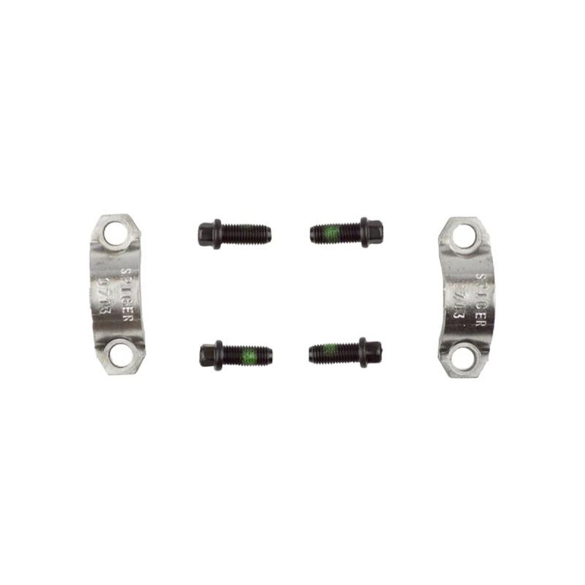 Spicer U-Joint Strap Kit, 1410 Series, 1.187 Cap Diameter, Steel (2 Straps / 4 Bolts Included)