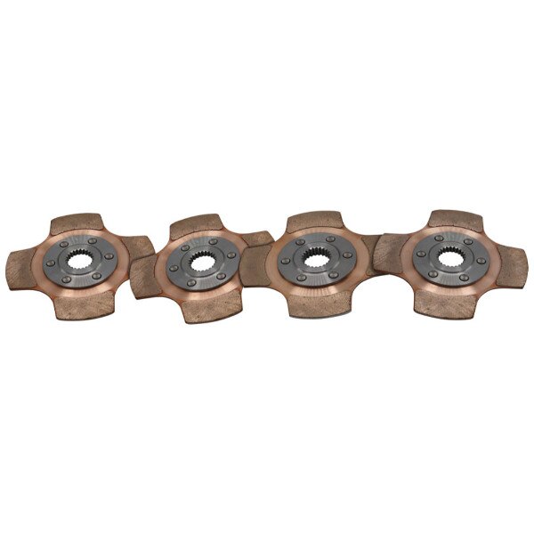 Tilton clutch disc pack paddle 4 plate 5.5in metallic 1 5 32 x 26 spline 6 rivet stacked hub /