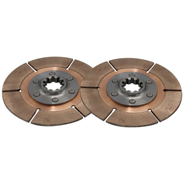 Tilton clutch disc pack full circle 2 plate 5.5in metallic 7 8 x 20 spline 6 rivet back to back /