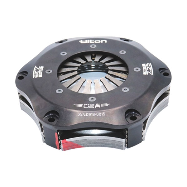 Tilton OT-II heavy duty metallic clutch 7.25in 4-plate step flywheel high pressure plate ratio gray spring /