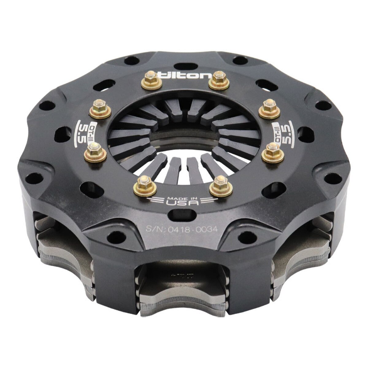Tilton OT-III metallic racing clutch 5.5in 3-plate step flywheel high pressure plate ratio gray spring /