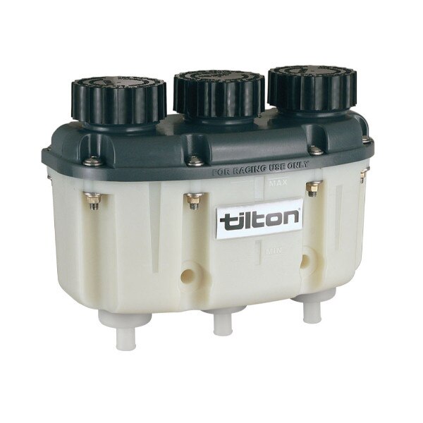 Tilton Master Cylinder Reservoir, 3Chamber, Plastic, PushOn