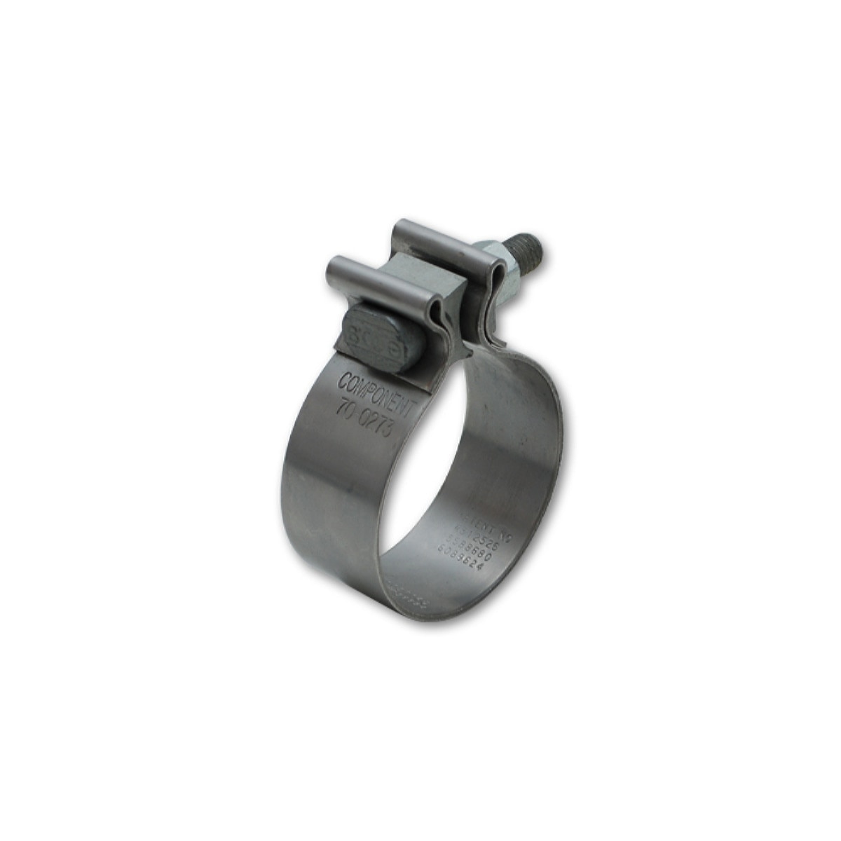 Vibrant Exhaust Clamp, Band Clamp, 4.000 Diameter, 1.250 Wide Band, Stainless, Natural