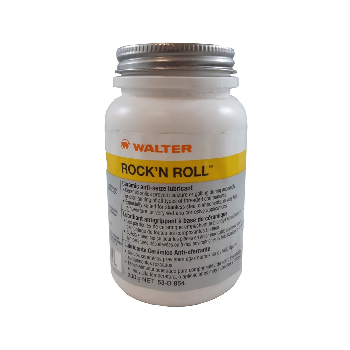 Walter Ceramic Anti-Seize Lubricant, Rock N' Roll, 9 oz. Paste w/ Brush