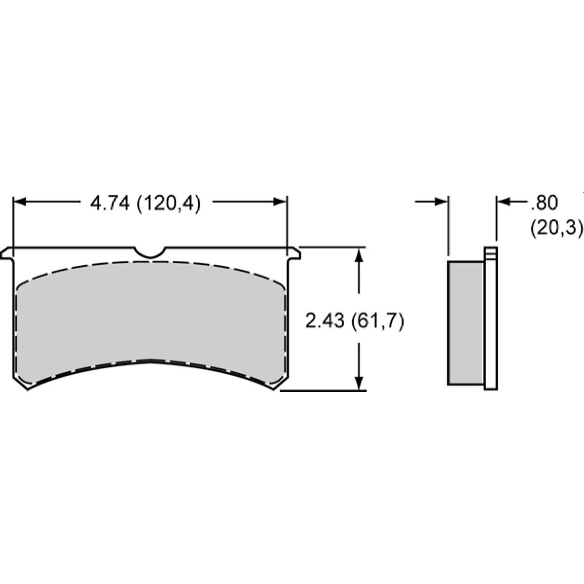 Wilwood Brake Pads, Polymatrix A Compound, Pad # 7420 (Superlite 6 & Forged Superlite)